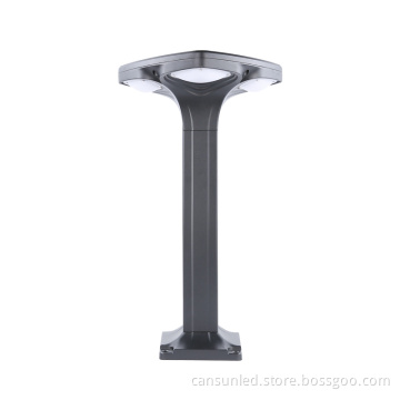 IP65 Outdoor Solar-Powered 8W Black High Brightness Lawn Light (Warm or Cold White) for Landscape Garden